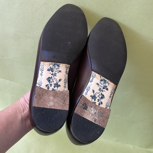 Brown/gold Gucc leather flats with box - Picture 11 of 12